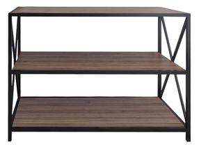 Konsolinis staliukas Kalune Design Zena, juoda sp./riešuto sp., 94 cm x 40 cm x 65 cm