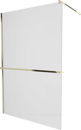 Dušas siena Mexen Kioto+ Walk-In, 120 cm x 200 cm, zelta krās./rūdītais