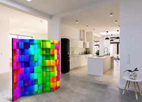 Fototapete Artgeist Colourful Cubes II Paravent346, 172 cm x 225 cm