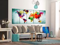 Reprodukcija Artgeist World Map: Green Vignette N6955-DKXPWD, 225 cm x 90 cm