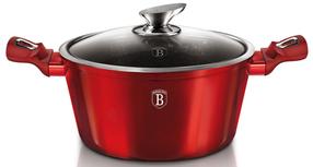 Puodas Berlinger Haus Metallic Line Burgundy Edition BH-1256, Ø20 cm, 2.2 l, raudona sp.
