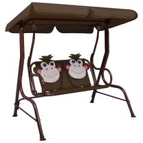 Lauko sūpynės VLX Kids Swing Benc Monkey, ruda sp., 115 cm x 75 cm x 110 cm
