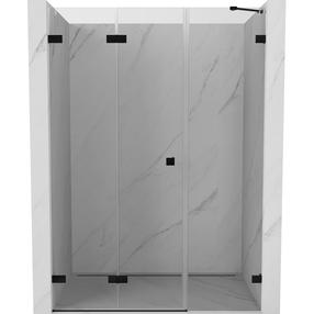 Dušo durys Mexen Lunar-F Left, 145 cm x 200 cm, juoda sp./grūdintas