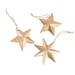 Eglutės žaisliukų rinkinys Homla Rinna 754272, aukso, medis, 3 vnt.