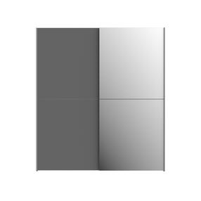 Skapis Forte KAIS82241-U27, pelēka krās., 170.3 cm x 61.2 cm x 190.5 cm, ar spoguli