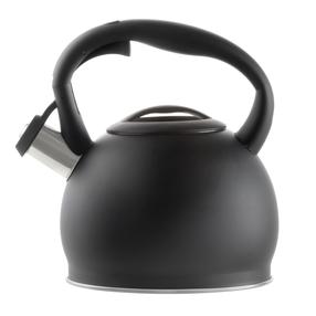 Tējkanna ar svilpi Ambition Carbon, 2.2 l, melna krās.