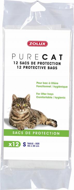 Maiss Zolux Pure Cat Protective Bags, plastmasa, 12 gab., Caurspīdīga krās.