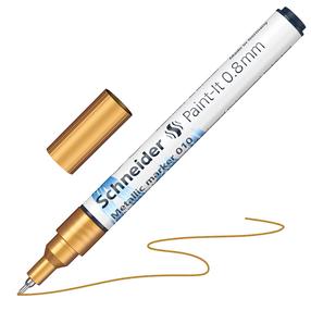 Teksto žymeklis Schneider Paint-lt 010, 0.8 mm, aukso sp./metalo sp.
