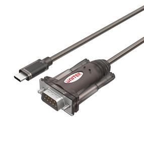 Адаптер Unitek Y-1105K USB C To RS232 Adapter, RS-232 male, 1.5 м, черный цв.