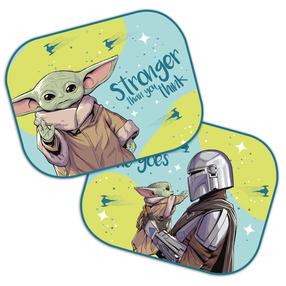 Saules aizsegs automašīnas logam Seven Mandalorian, zila krās./zaļa krās., 2 gab.