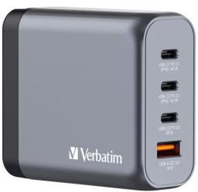 Telefono įkroviklis Verbatim GNC-140, 1 x USB, pilka sp., 140 W