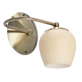 Šviestuvas sieninis Candellux Lighting Serano, E27, 1 x 60 W, kreminė sp. / bronzos sp.
