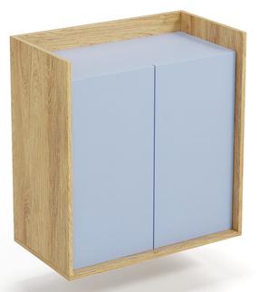 Spintelė Mobius 2D, ąžuolo sp./šviesiai mėlyna sp., 78 cm x 41 cm x 83 cm
