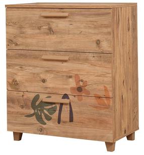 Komoda Kalune Design Leva Gravis Leaf, ruda sp., 95 cm x 80 cm x 43 cm
