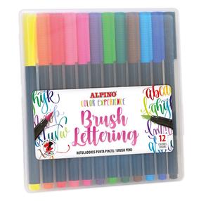 Flomasteriai Alpino Brush Lettering, vienpusiai, 12 vnt.