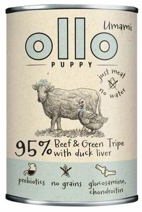 Märg koeratoit Ollo Puppy, veiseliha/pardiliha, 0.4 kg