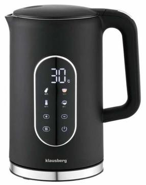 Elektriskā tējkanna Klausberg KB 7891, 1.7 l, melna krās.