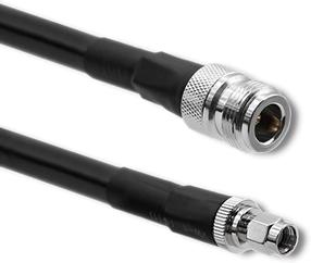 Кабель Qoltec LMR400 N female, RP-SMA male, 5 м, черный цв.