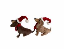 Kalėdinė dekoracija Christmas Touch Wiener Dog, 37 cm, ruda sp./(spalva/dizainas parenkami atsitiktine tvarka)