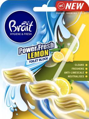 WC valiklis - gaiviklis Brait Power Fresh Lemon, 39 g
