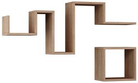 Sieninė lentyna Kalune Design Follow 776HMS1707, ąžuolo sp., 45 cm x 20 cm x 116 cm