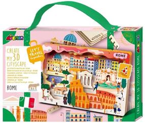 Koka figūru ražošanas komplekts Avenir Create My 3D Cityscape Rome, daudzkrāsaina