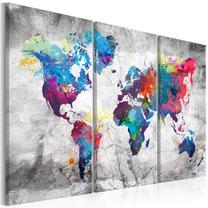 Reprodukcija Artgeist Maps: Grey Style N6590-DKPWD, 90 cm x 60 cm