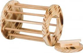 Šieno laikiklis graužikų narvams Trixie Hay Manger Roll, 19 cm x 15 cm x 15 cm, ruda sp.