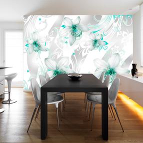 Fototapetas Artgeist Sounds Of Subtlety - Turquoise NEW010372SAM, 256 cm x 343 cm