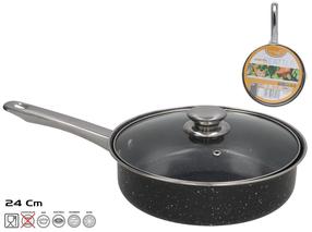 Сковорода с крышкой Kitchen&GO 8445393534572, Ø 24 см, алюминий