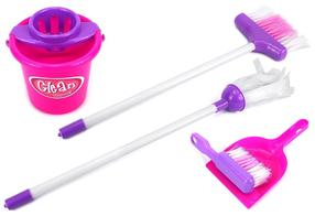 Mājsaimniecības rotaļlieta, tīrīšanas komplekts House Cleaning Set 513020655, balta krās./rozā krās./violeta krās.