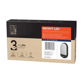 Sieninis lauko šviestuvas Orno Nefryt, 10W, LED, IP54, juoda sp., 21.22 cm x 11.92 cm