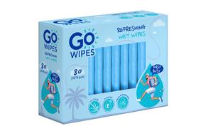 Drėgnos servetėlės GO WIPES VIT E, 1 sl, 80 vnt.