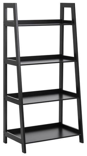 Pastatoma lentyna Home4you Wally, juoda sp., 130 cm x 40 cm x 63 cm