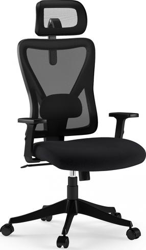 Darba krēsls SENSE7 Tone, 69 x 53 x 118 - 126 cm, melns krās.