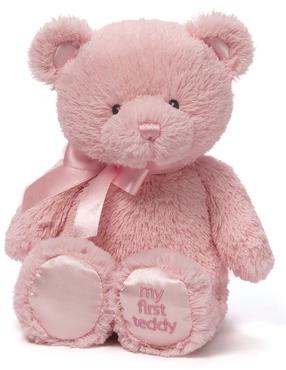 Плюшевая игрушка Gund My First Teddy 6048627, розовый цв., 45 см