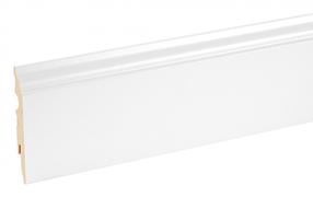 Плинтус Cezar 810411, 220 см x 8.2 см x 1.3 см, белый цв.