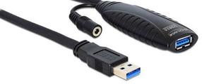 Laidas Delock USB 3.0 female, USB 3.0 male, 10 m, juoda sp.