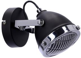 Šviestuvas sieninis Candellux Lighting Crazy 91-13293, GU10, 1 x 15 W, juoda sp./chromo sp. / juoda sp., 11 x 10.5 cm
