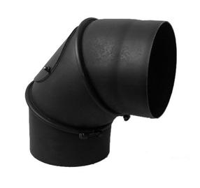 Dūmvada līkums Wadex, melna krās., 130 mm, 37 cm, 45 - 90 °