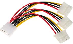 Адаптер Akyga 4 pin Molex, 4 pin Molex male x 3, 0.15 м