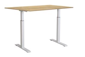 Компьютерный стол регулируемая высота Sun-Flex EasyDesk Adapt III, 160 см x 80 см, 70 - 120 см, белый цв./береза цв.