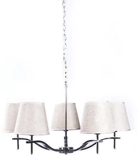 Valgusti rippuv AZzardo Princessa 5 AZ0724, E14, 5 x 40 W, beež v. / kroom v., 12 x 16 cm