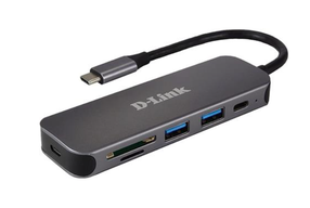 USB sadalītājs D-Link HUB, pelēka krās.