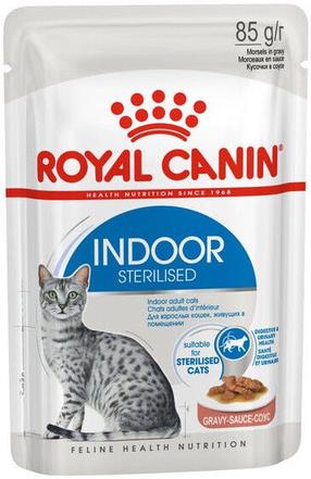 Šlapias kačių maistas Royal Canin Indoor Sterilised, mėsa, 0.085 kg