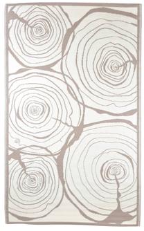 Kilimas lauko terasoms VLX Growth Rings 433911, balta sp./smėlio sp., 240 cm x 150 cm