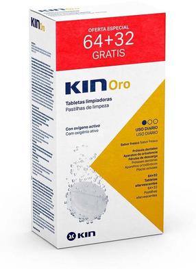 Tablečių rinkinys, protezų valymui KIN Oro 64 + 32