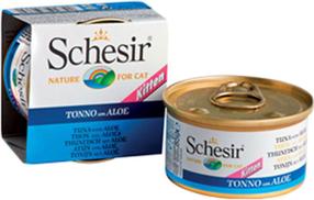 Šlapias kačių maistas Schesir Nature Salmon & Aloe, tunas, 0.15 kg