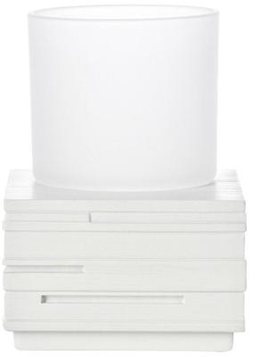 Vonios stiklinaitė ir laikiklis Ridder Brick, balta