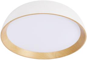 Šviestuvas lubų Candellux Lighting Calabria, 4000 °K, 1 x 24 W, balta sp./medienos sp. / balta sp.